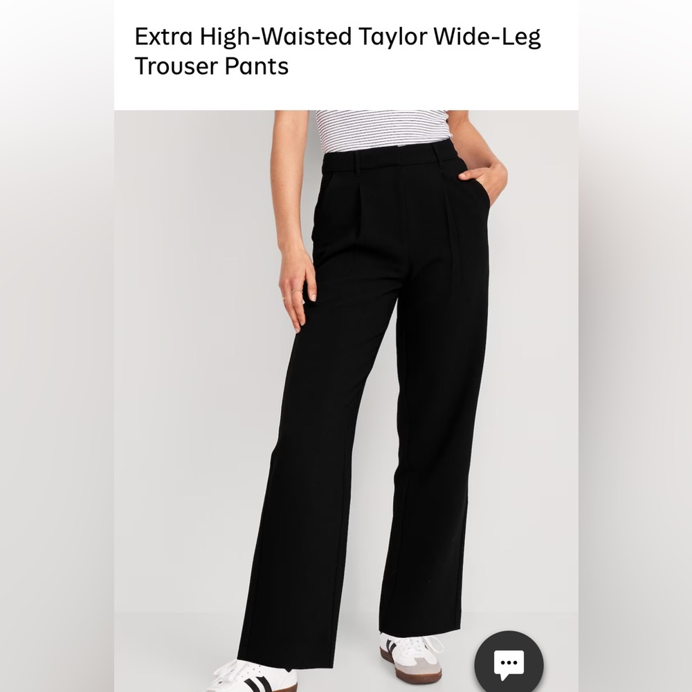 Old Navy Extra High-Waisted Taylor Wide Leg Trouser Pants in Small